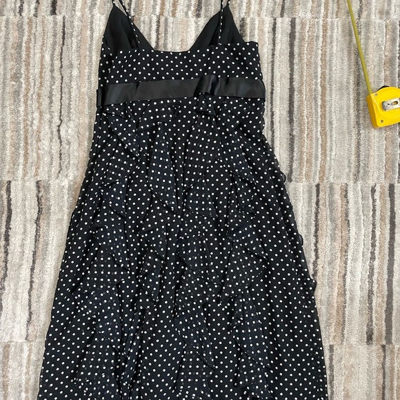 Black & white polka dot spaghetti strap dress - size 4 - Picture 3 of 10